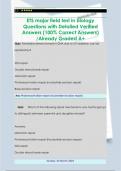 ETS major field test in biology  Questions with Detailed Verified  Answers &lpar;100&percnt; Correct Answers&rpar;  &sol;Already Graded A&plus;