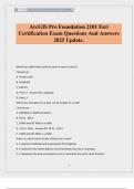 ArcGIS Pro Foundation 2101 Esri Certification Exam Questions And Answers 2025 Update&period;