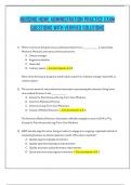 NURSING HOME ADMINISTRATION PRACTICE EXAM QUESTIONS WITH VERIFIED SOLUTIONS