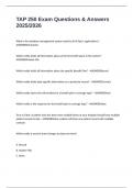 TAP 250 Exam Questions & Answers 2025&sol;2026