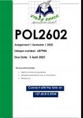POL2602 Assignment 1 &lpar;QUALITY ANSWERS&rpar; Semester 1 2025