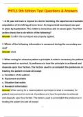 PHTLS 9th EDITION SELF TEST &lpar;Latest 2025 &sol; 2026 Update&rpar; Questions and Verified Answers &vert; 100&percnt; Correct &vert; Grade A&plus;