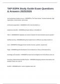 TAP EOPA Study Guide Exam Questions & Answers 2025&sol;2026