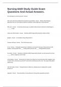 Nursing 6440 Study Guide Exam Questions And Actual Answers&period;