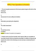 PHTLS Test Questions &lpar;Latest 2025 &sol; 2026 Update&rpar; Questions and Verified Answers &vert; 100&percnt; Correct &vert; Grade A&plus;