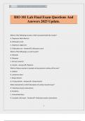 BIO 181 Lab Final Exam Questions And Answers 2025 Update&period;