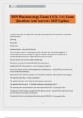 BSN Pharmacology Exam 1 &lpar;Ch&period; 1-6&rpar; Exam Questions And Answers 2025 Update