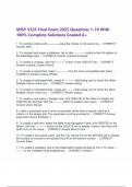 MISY 5325 Final Exam 2025 Questions 1-70 With 100&percnt; Complete Solutions Graded A&plus;