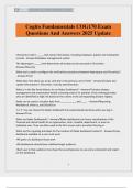 Cogito Fundamentals COG170 Exam Questions And Answers 2025 Update