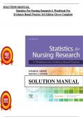 Solution Manual For Statistics For Nursing Research A Workbook For Evidence Based Practice 3rd Edition Grove Complete &lpar; pdf file &rpar;