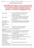 CHILD HEALTH NURSING ACTUAL FINAL REVIEW  EXAM NEWEST VERSION WITH QUESTIONS AND  ACCURATE DETAILED ANSWERS ALREADY  GRADED A&plus; ASSURED PASS BRAND NEW 2025  