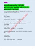 cardiovascular NCLEX questions guide with 100&percnt; correct answer&period;