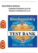 Solution Manual For Fundamentals Of Biochemistry Life At The Molecular Level 4th Edition&comma;&lpar; Ch 1 To 16&rpar; Update &lpar; pdf file &rpar;