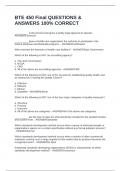 BTE 450 Final QUESTIONS & ANSWERS 100&percnt; CORRECT