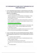ATI FUNDAMENTALS EXAM 2019 C&semi; FUNDAMENTALS ATI PROCTORED EXAM &lpar;LATEST 2025&sol;2026 UPDATE&rpar;&comma; ACTUAL EXAM&sol;TEST QUESTIONS AND 100&percnt; VERIFIED ANSWERS&vert; A&plus; GRADE&period;