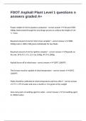 FDOT Asphalt Plant Level 1 questions n answers graded A&plus;