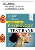 Test Bank For Berne And Levy Physiology 8th Edition By Koeppen &lpar;Ch 1 To 44&rpar; Update &lpar; pdf file &rpar;