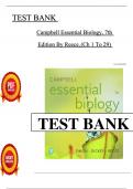 Test Bank For Campbell Essential Biology&comma; 7th Edition By Reece&comma; &lpar;Ch 1 To 29&rpar; Update &lpar; pdf file &rpar;
