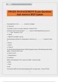 FPGEE MANAGEMENT Exam Questions And Answers 2025 Update