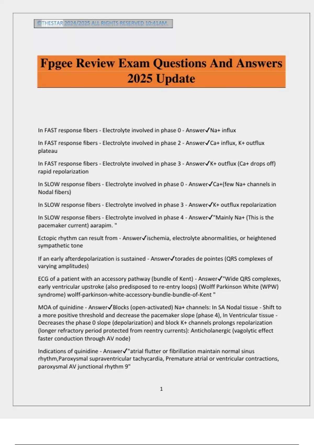 Fpgee Review Exam Questions And Answers 2025 Update - FPGEE - Stuvia US