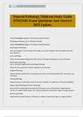 Funeral Pathology Midterm Study Guide &lpar;FSE2160&rpar; Exam Questions And Answers 2025 Update&period;