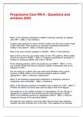 Progressive Care RN A - Questions and answers 2025&period;