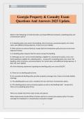 Georgia Property & Casualty Exam Questions And Answers 2025 Update&period;