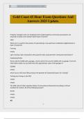 Gold Coast 45 Hour Exam Questions And Answers 2025 Update&period;
