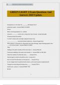 GREEN LIGHT 2 Exam Questions And Answers 2025 Update&period;