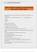 Idaho Pesticide Applicator Exam Questions And Answers 2025 Update&period;