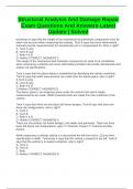 Structural Analysis And Damage Repair Exam Questions And Answers Latest Update &vert; Solved