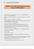 Illinois CNA State Exam Questions And Answers 2025 Update&period;