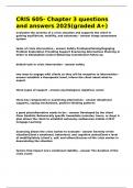 CRIS 605- Chapter 3 questions and answers 2025&lpar;graded A&plus;&rpar;&period;
