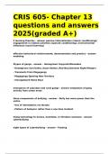 CRIS 605- chapter 4 questions and answers 2025&lpar;graded A&plus;&rpar;&period;