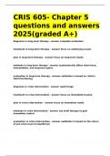 CRIS 605- Chapter 5 questions and answers 2025&lpar;graded A&plus;&rpar;