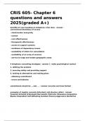 CRIS 605- Chapter 6 questions and answers 2025&lpar;graded A&plus;&rpar;&period;