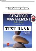 Test Bank for Strategic Management Text and Cases&comma; 11th Edition Dess &lpar;All Chapters included&rpar;