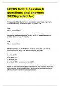 LETRS Unit 3 Session 8 questions and answers 2025&lpar;graded A&plus;&rpar;&period;