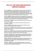 POLI 100 - UBC EXAM QUESTIONS WITH COMPLETE ANSWERS 
