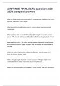 AIRFRAME FINAL EXAM questions with 100&percnt; complete answers