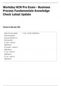 Workday HCM Pro Exam - Business Process Fundamentals Knowledge Check Latest Update