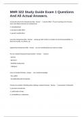 MHR 322 Study Guide Exam 1 Questions And All Actual Answers&period;