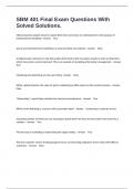 SBM 401 Final Exam Questions With Solved Solutions&period;