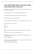 UGA ADPR 3850 TEST 1 Questions With Guaranteed Pass Solutions&period;