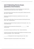 Unit 9 Marketing Review Exam Questions And Answers&period;