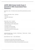ADPR 3850 Study Guide Exam 3 Questions With Guaranteed Pass Solutions&period;