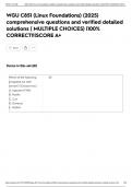 WGU C851 &lpar;Linux Foundations&rpar; &lpar;2025&rpar; comprehensive questions and verified detailed solutions &lpar; MULTIPLE CHOICES&rpar; &vert;100&percnt; CORRECT&excl;&excl;&vert;SCORE A&plus;