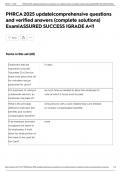 PHRCA 2025 update&vert;comprehensive questions and verified answers &lpar;complete solutions&rpar; Exam&vert;ASSURED SUCCESS &vert;GRADE A&plus;&excl;&excl;