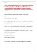 Intuit Academy Bookkeeping Professional Certificate&colon; Bookkeeping Basics &sol; Study Guide Exam Newest Actual Questions & Answers &lpar;A&plus; Guide Solution&rpar;