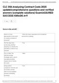 CLC 056 Analyzing Contract Costs 2025 update&vert;comprehensive questions and verified answers &lpar;complete solutions&rpar; Exam&vert;ASSURED SUCCESS &vert;GRADE A&plus;&excl;&excl;